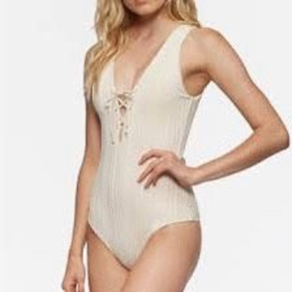 Tavik | Tapioca Roan Slinky Rib Moderate Coverage One-Piece Sz S